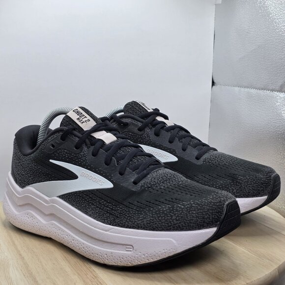 Womens Size 10.5 B - Brooks Ghost Max 2 1204201B077 Black Running Shoes Sneakers - Picture 5 of 10